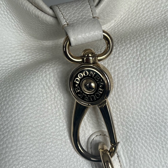Dooney & Bourke White Pebbled Leather Logo Lock Purse - Picture 7 of 13